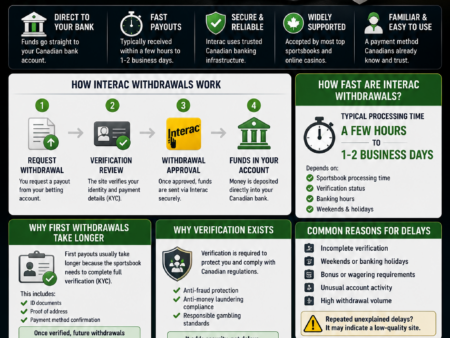 Interac Withdrawals at Betting Sites Canada – Fast Payouts, Safety & Processing Times