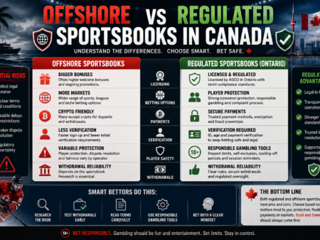 Offshore vs Regulated Sportsbooks in Canada – Safety, Withdrawals & Key Differences