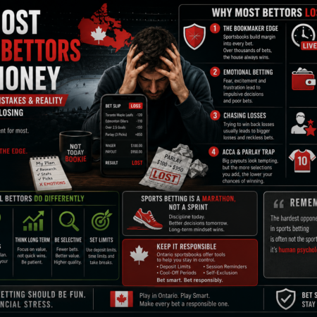Why Most Sports Bettors Lose Money – Psychology, Odds & Common Mistakes Explained